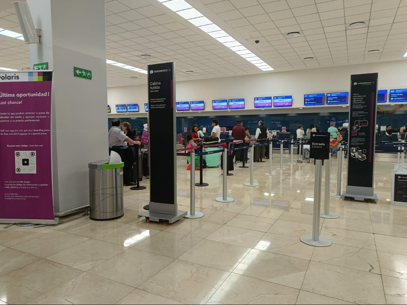 Hay regular afluencia de pasajeros en el aeropuerto de Mérida Hay regular afluencia de pasajeros en el aeropuerto de Mérida