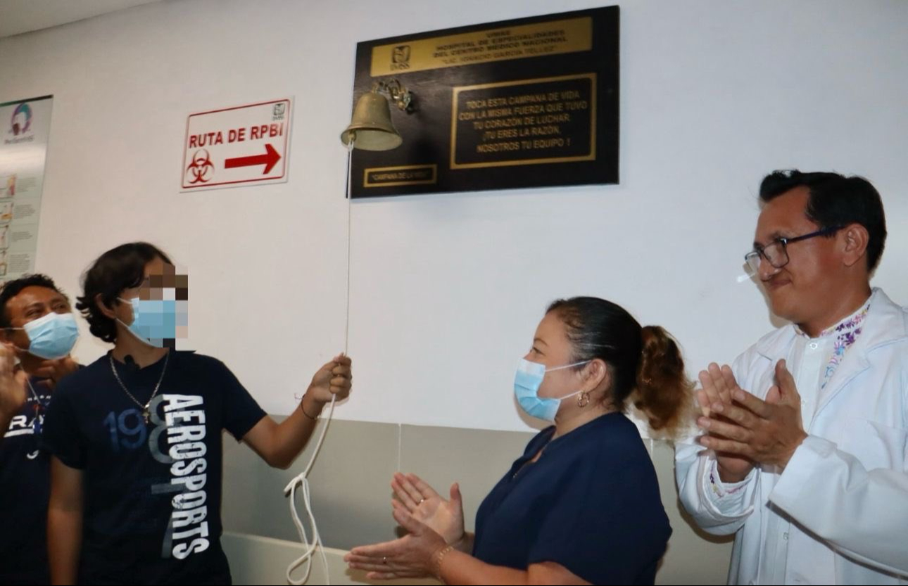 Jesús tocó la campana de la victoria tras vencer al cáncer de médula ósea
