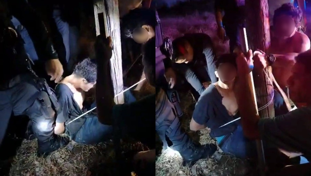 Salvan a un hombre de ser linchado en Kanasín tras vandalizar siete autos