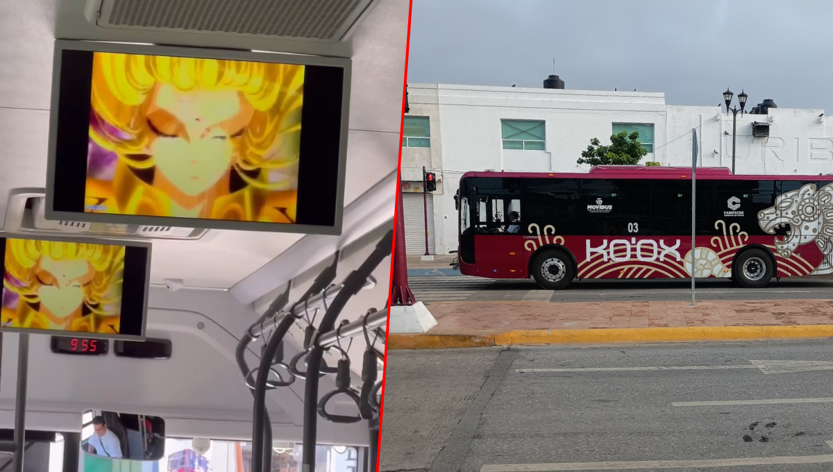 Transporte Ko’ox en Campeche sorprende a usuarios con ‘Caballeros del Zodiaco’, celebran experiencia