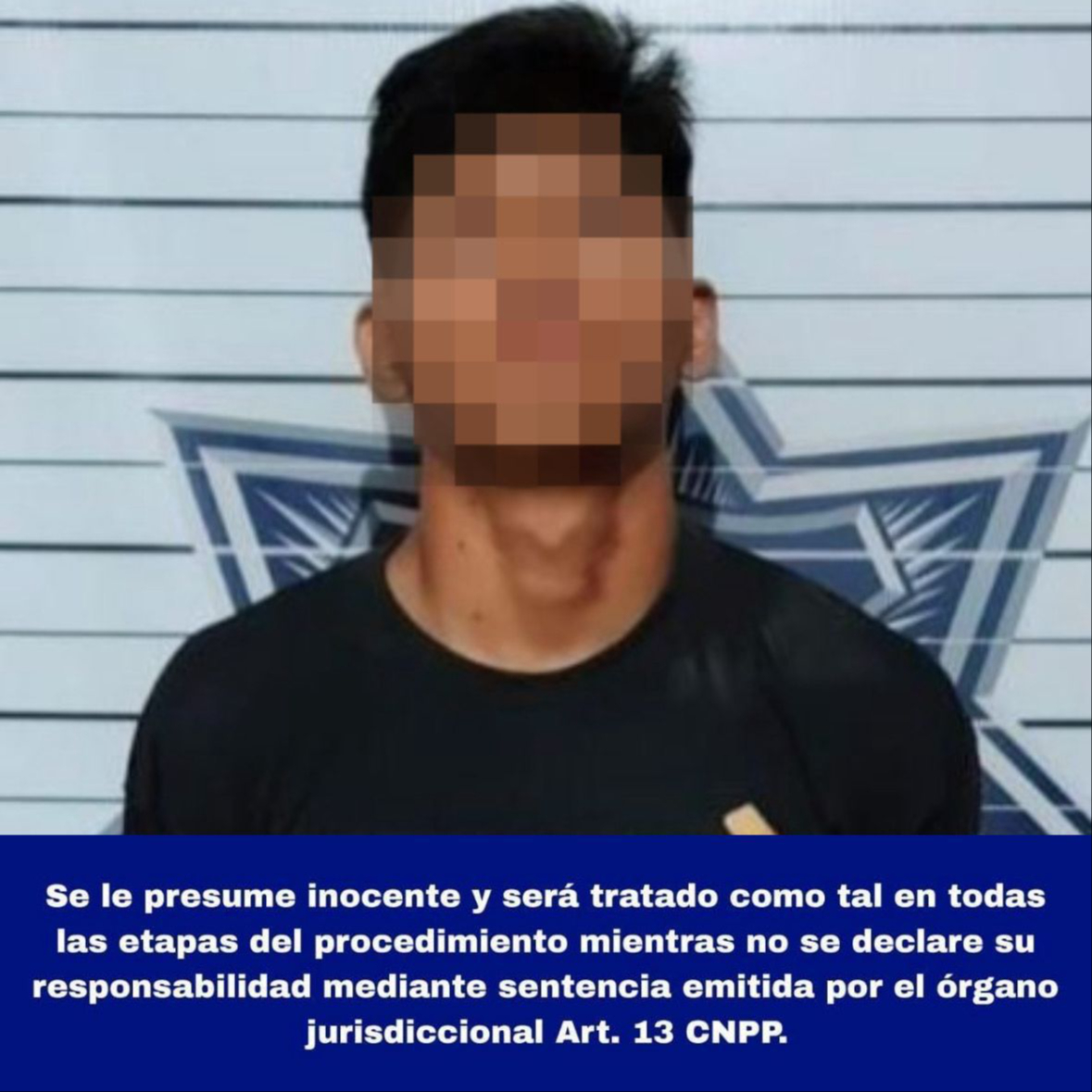 El detenido fue puesto a disposición de la Fiscalía Especializada en Combate a Delitos Cometidos por Adolescentes