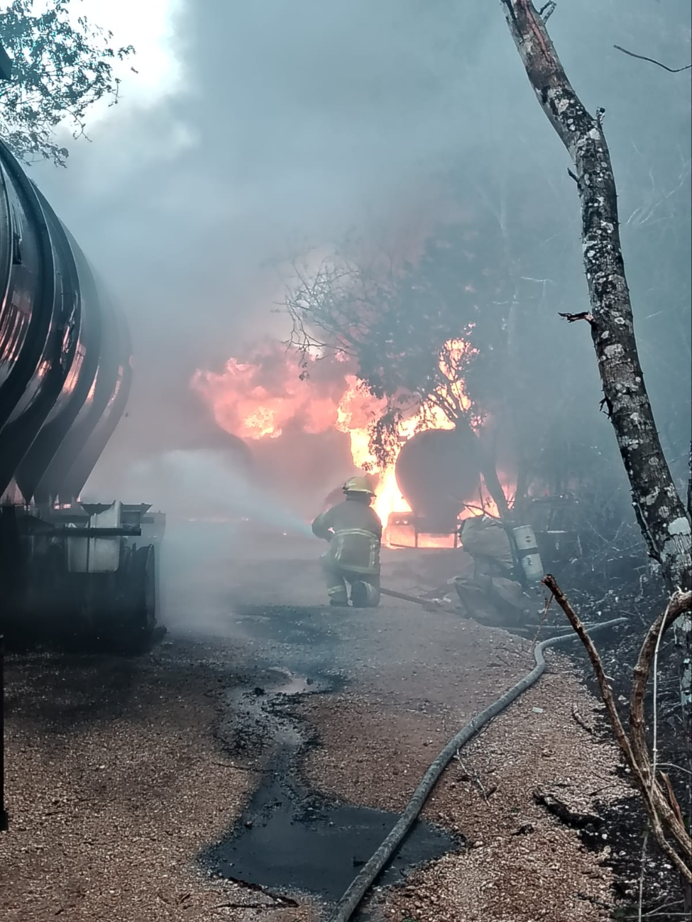 Elementos del Heroico Cuerpo de Bomberos llegaron a combatir el fuego. Elementos del Heroico Cuerpo de Bomberos llegaron a combatir el fuego.