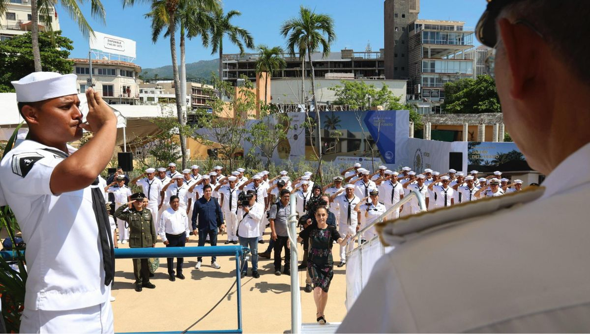 La presidenta Claudia Sheinbaum encabezó el abanderamiento del Marinabús La presidenta Claudia Sheinbaum encabezó el abanderamiento del Marinabús