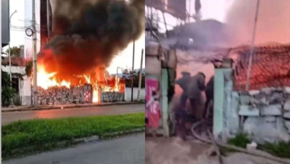 Se registra incendio en la colonia Chuminópolis, en Mérida Se registra incendio en la colonia Chuminópolis, en Mérida