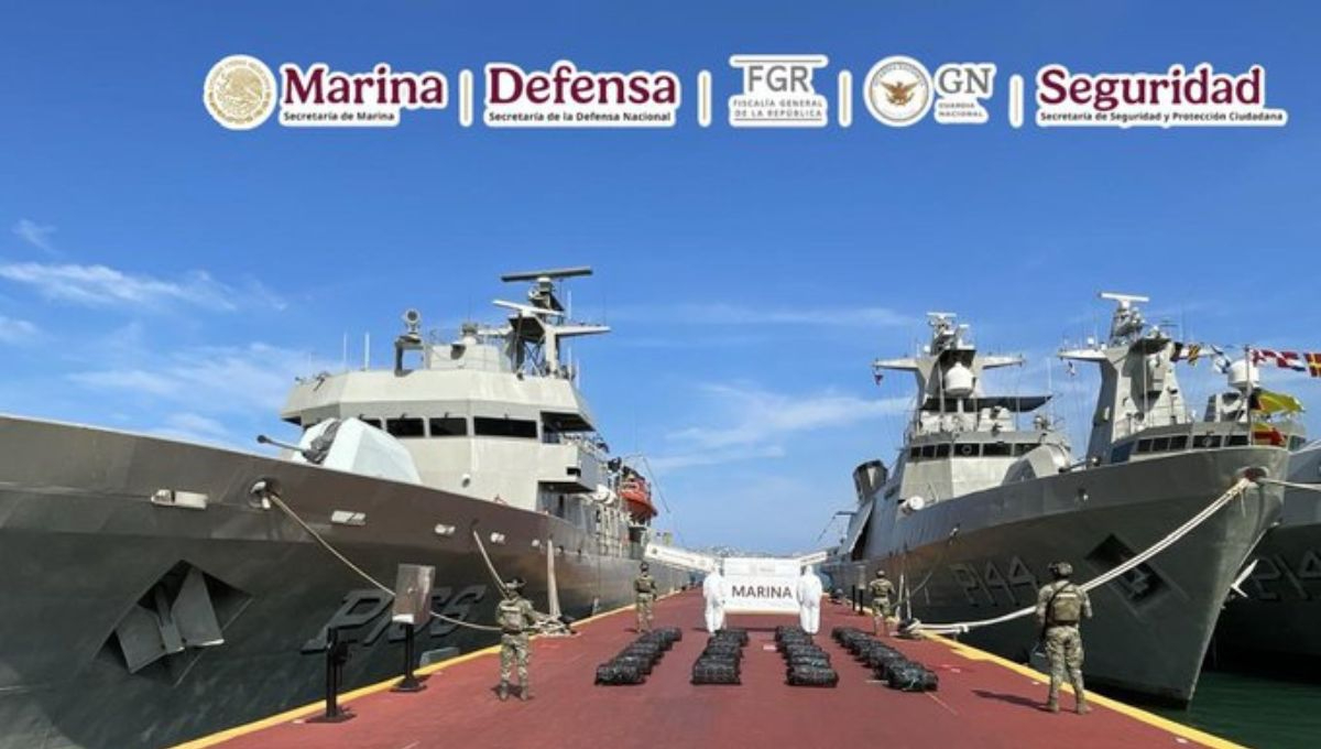 Semar informó que con este decomiso se evitó que alrededor de mil 800 millones de dosis llegaran a las calles Semar informó que con este decomiso se evitó que alrededor de mil 800 millones de dosis llegaran a las calles