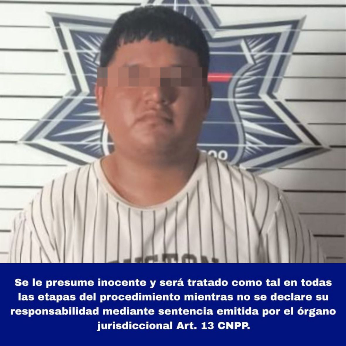 El sujeto intentó huir en su motocicleta, pero fue detenido por las autoridades