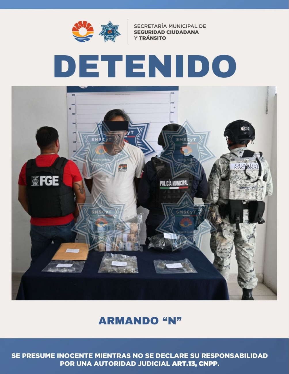 Aseguran droga, vehículo y más de un millón de pesos en Cancún