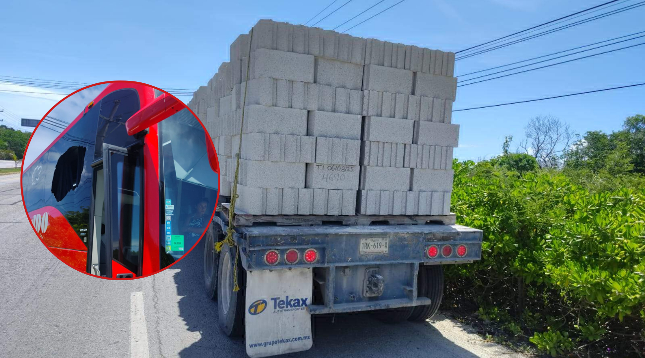 El objeto atravesó una de las ventanas, golpeando a algunos pasajeros