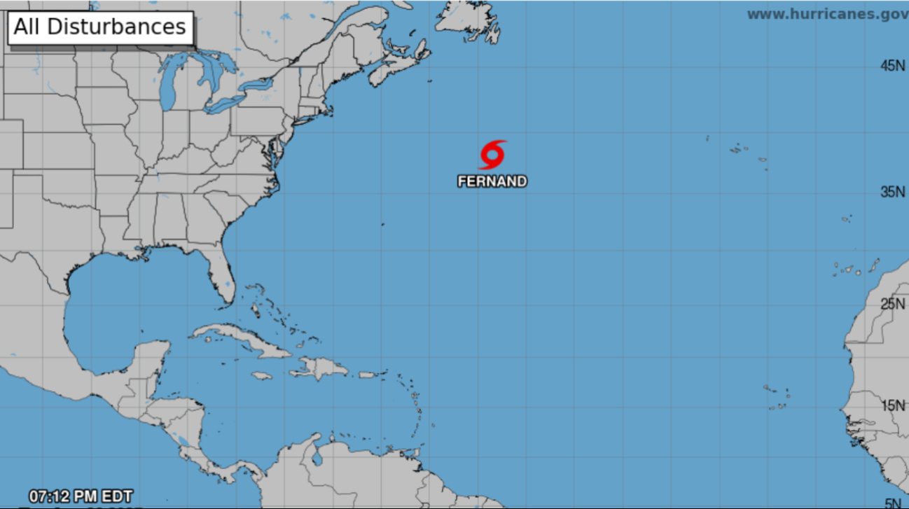 En el Atlántico, el más reciente es Fernand, activo al sureste de Bermudas. En el Atlántico, el más reciente es Fernand, activo al sureste de Bermudas.