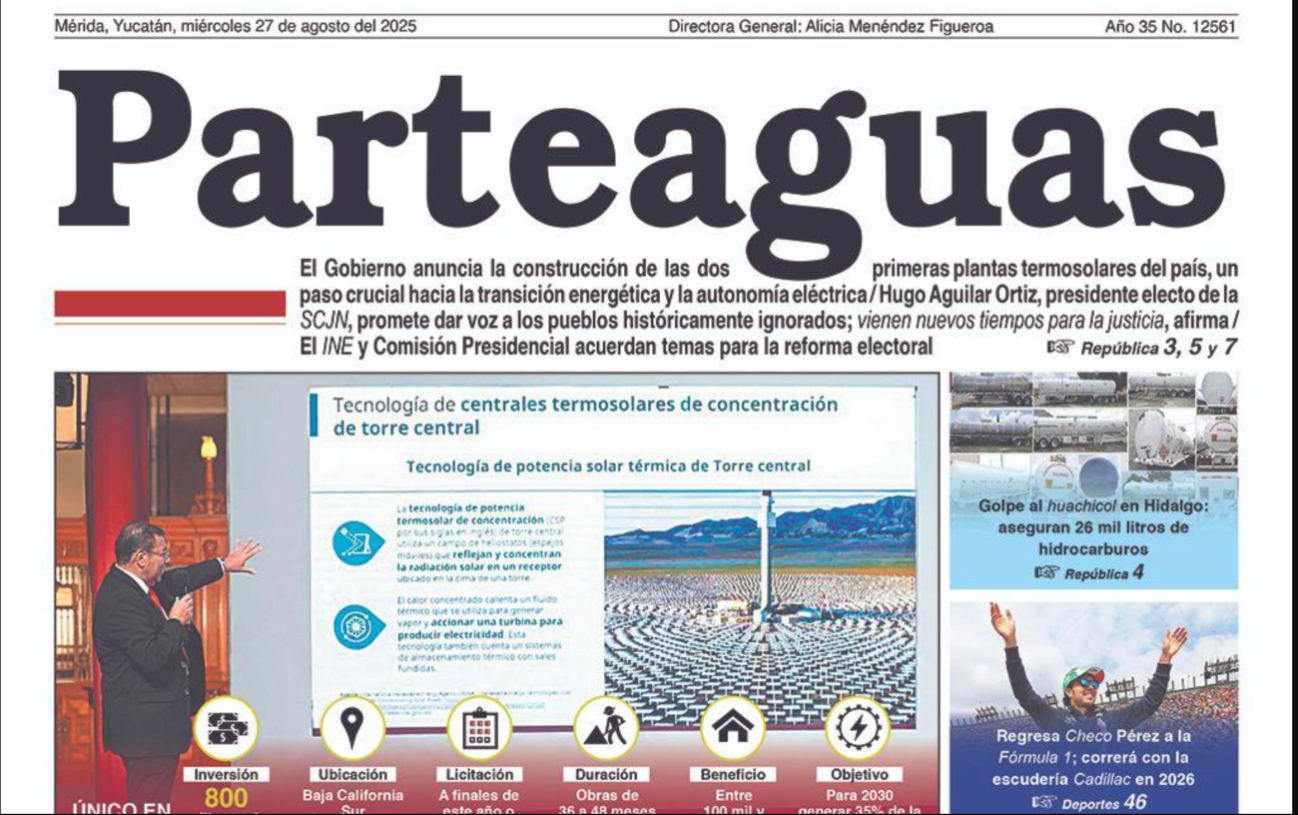 Portada Por Esto! Yucatán miércoles 27 de agosto de 2025. Portada Por Esto! Yucatán miércoles 27 de agosto de 2025.
