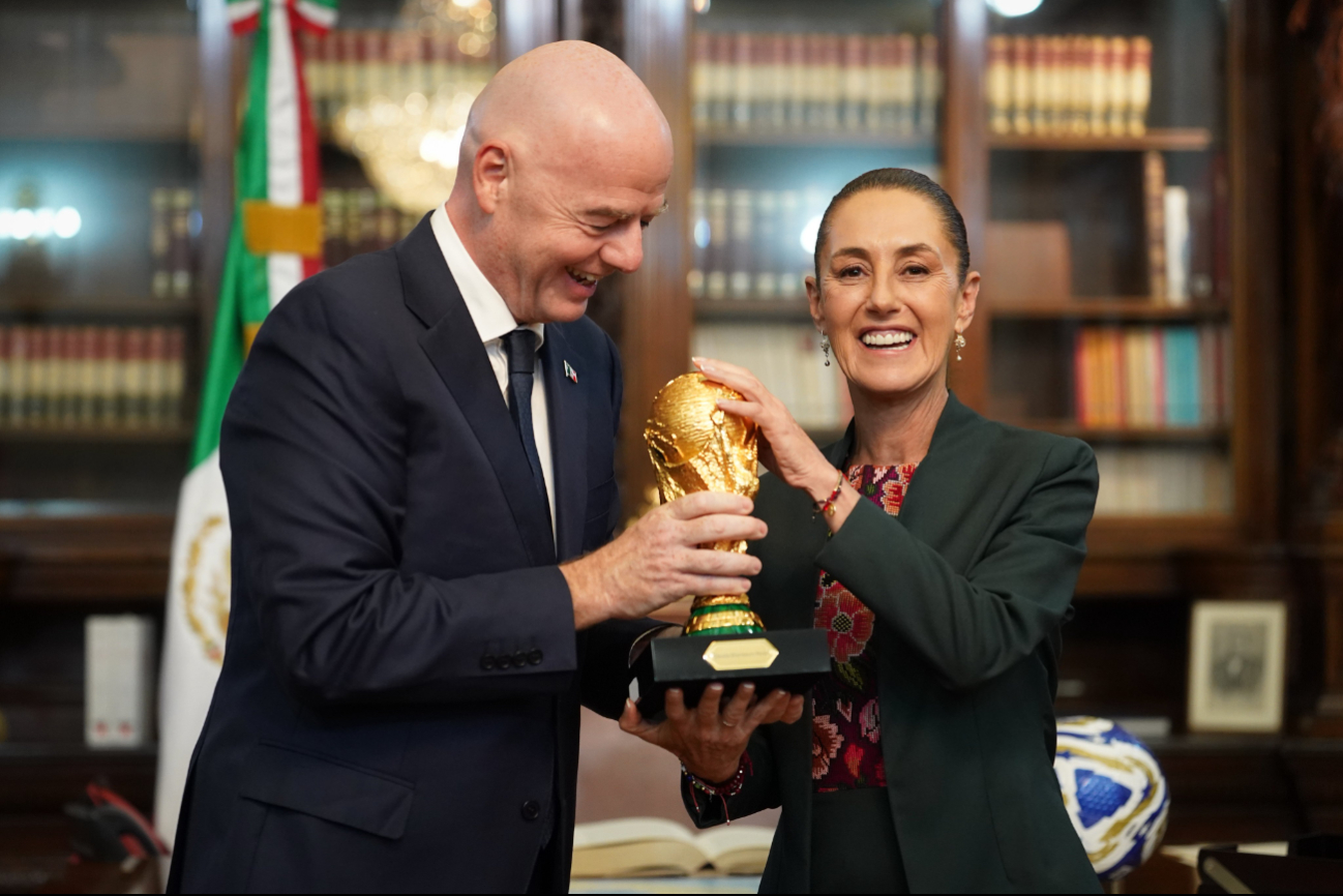 Infantino y Sheinbaum en Palacio Nacional