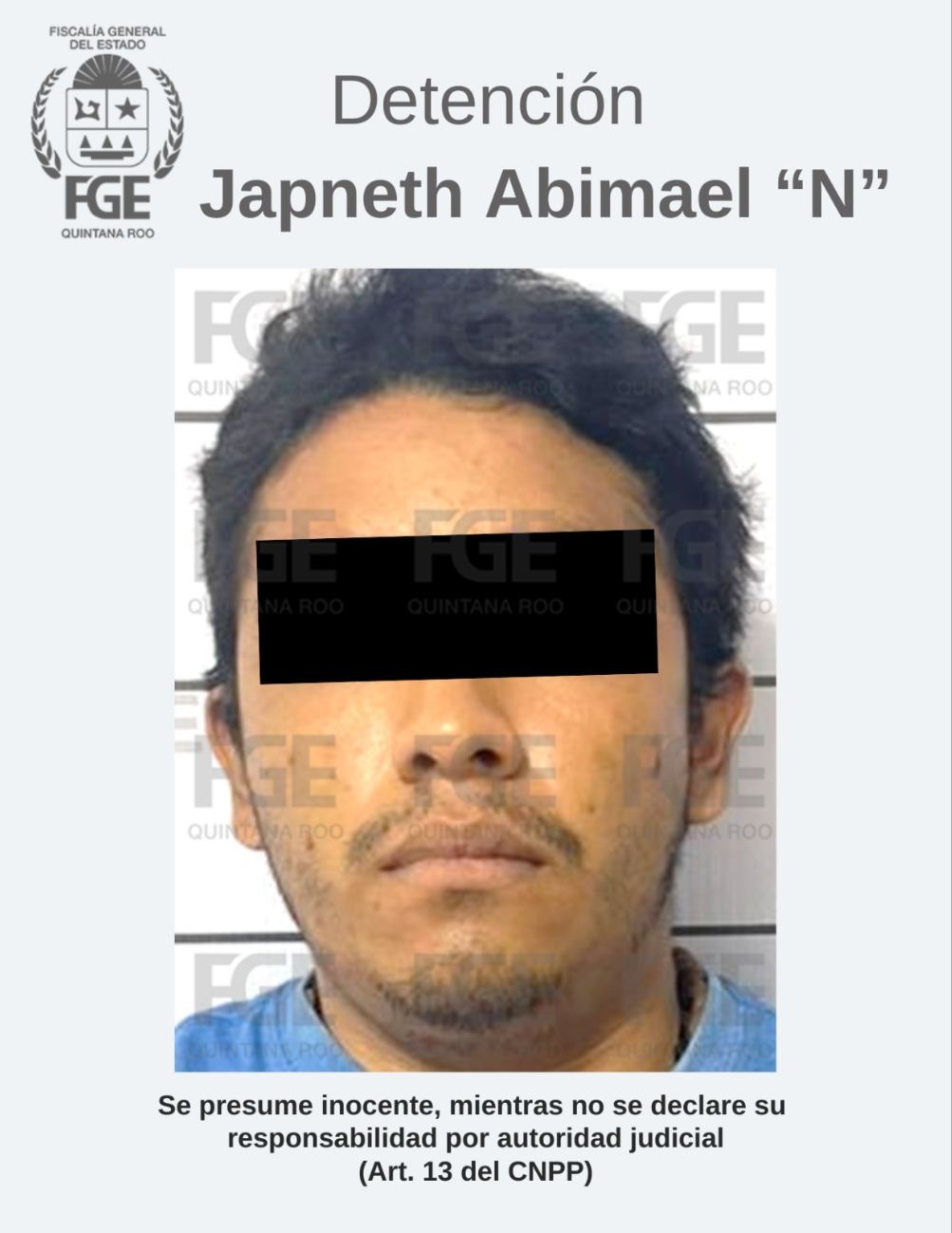 Japneth Abimael "N" fue detenido por presunta violencia familiar en agravio de su pareja Japneth Abimael "N" fue detenido por presunta violencia familiar en agravio de su pareja
