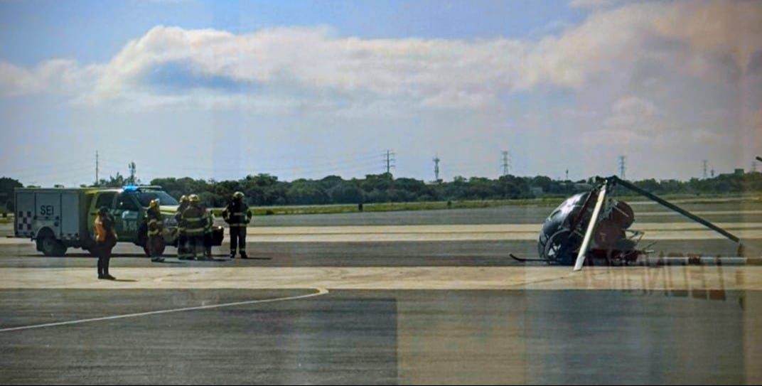 La aeronave sufrió un percance en la pista de aterrizaje y quedó con hélices destrozadas. La aeronave sufrió un percance en la pista de aterrizaje y quedó con hélices destrozadas.