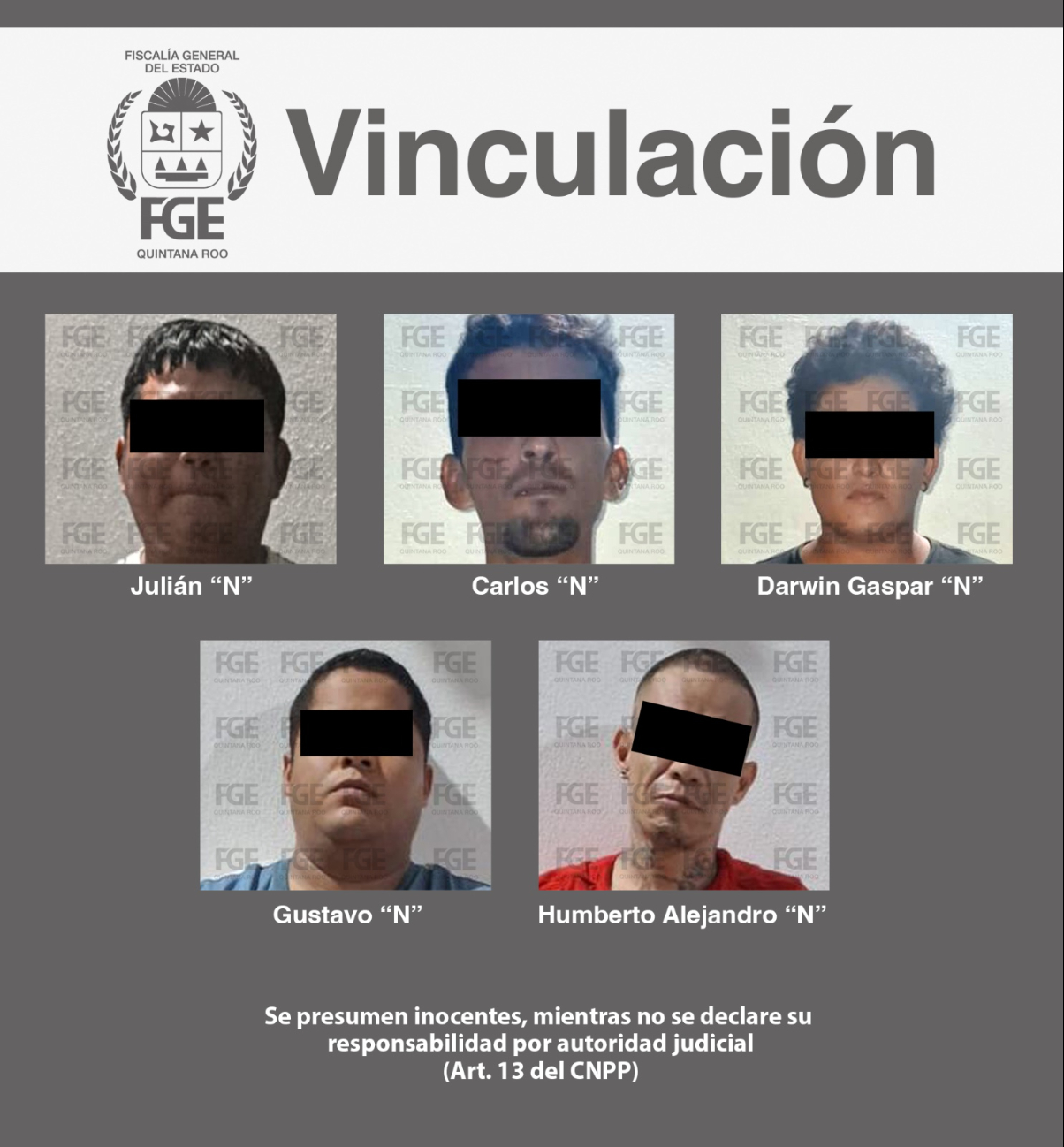 Por narcomenudeo vinculan a cinco personas en Cancún Por narcomenudeo vinculan a cinco personas en Cancún