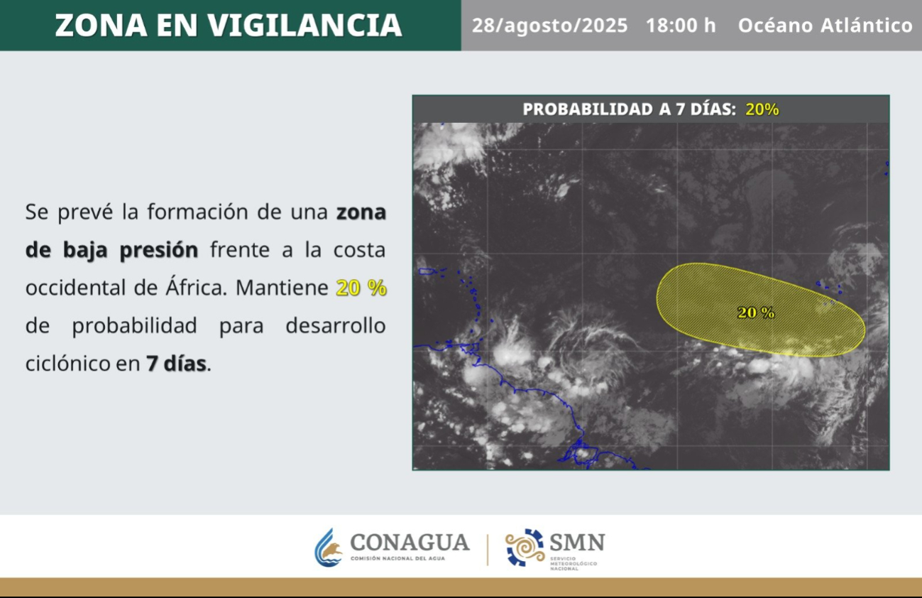 SMN mantiene vigilancia activa sobre el Atlántico; Campeche en monitoreo preventivo. SMN mantiene vigilancia activa sobre el Atlántico; Campeche en monitoreo preventivo.