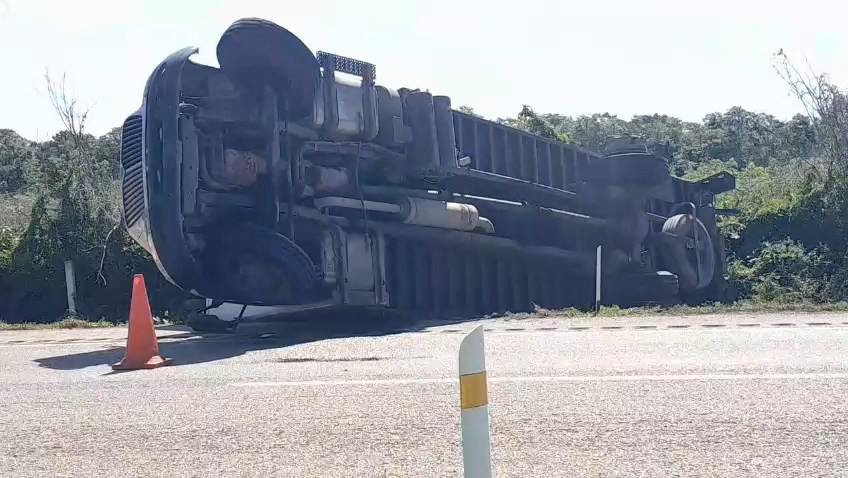 El chofer salió ileso gracias al cinturón de seguridad y la velocidad moderada a la que circulaba.