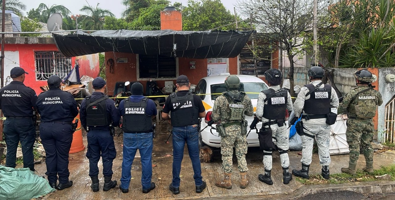 Elementos de diferentes corporaciones de seguridad participaron en los cateos. Elementos de diferentes corporaciones de seguridad participaron en los cateos.