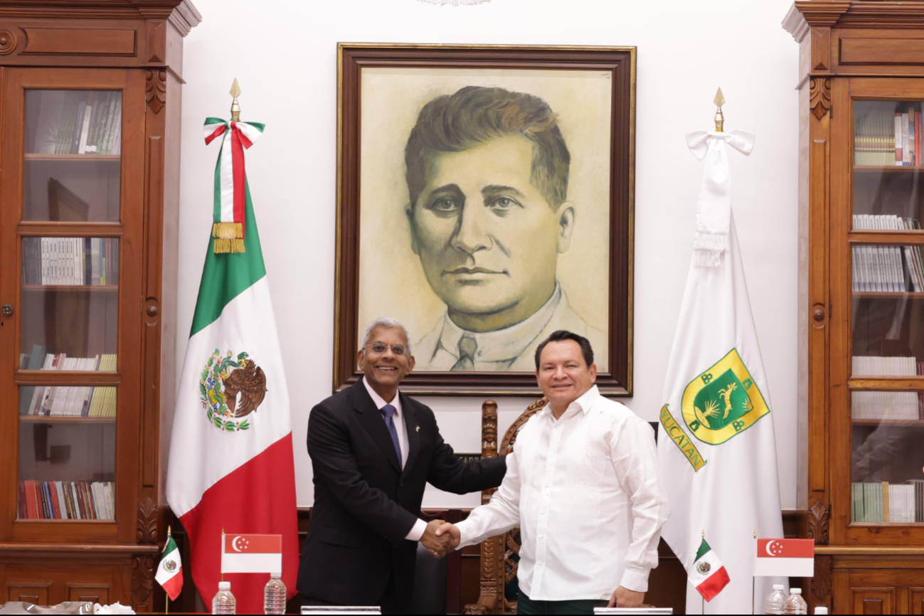 Embajador de Singapur y Díaz Mena acuerdan cooperación en proyectos estratégicos para Yucatán