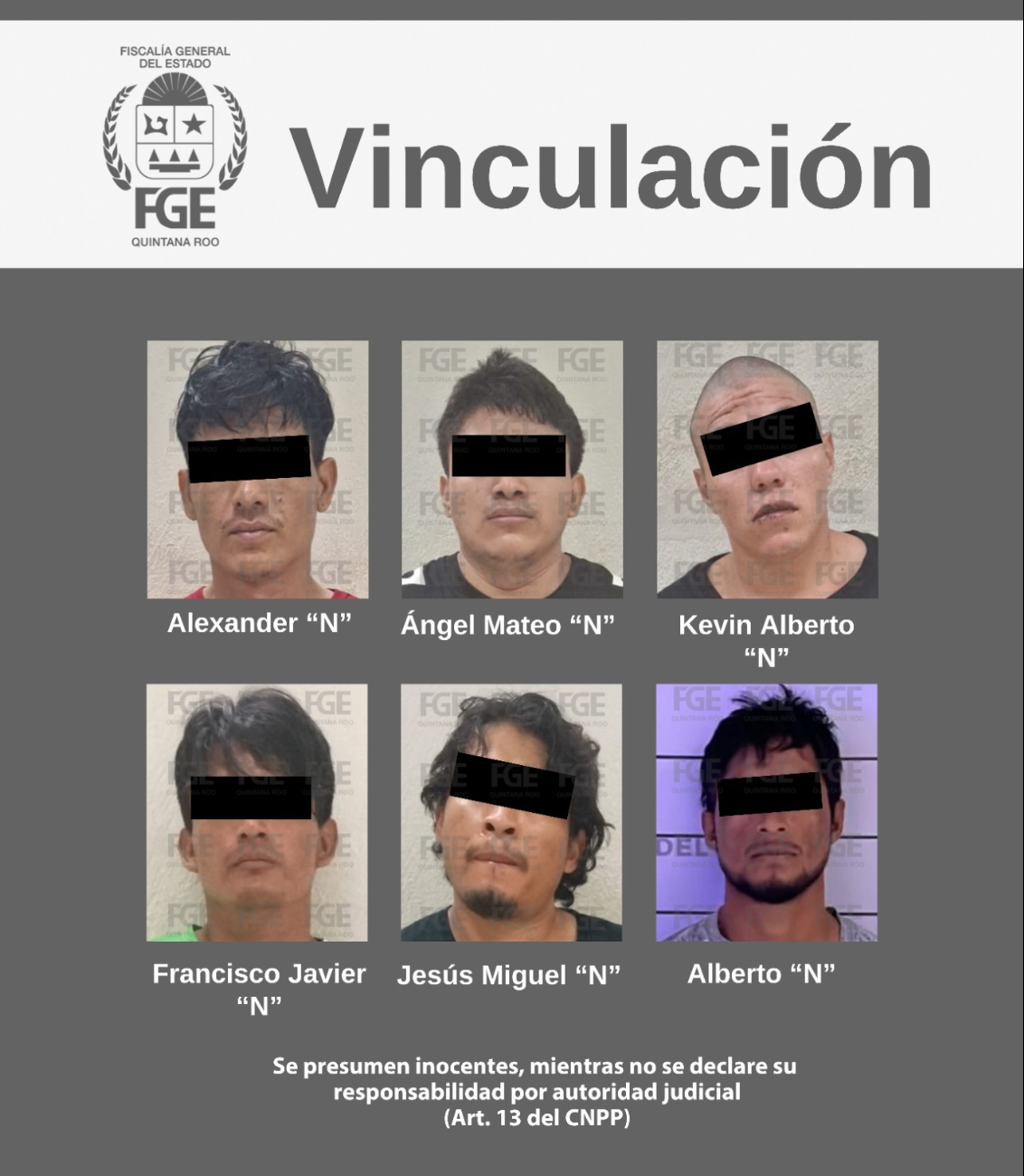 En Playa del Carmen y Othón P. Blanco, seis personas fueron vinculadas a proceso por presuntos delitos de narcomenudeo.