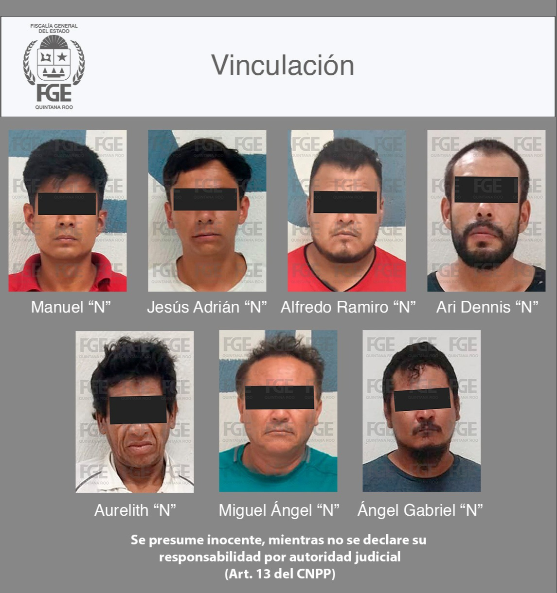 Siete hombres fueron vinculados a proceso por narcomenudeo.