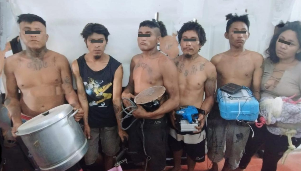 Detienen a seis personas por robar en la casa de su difunto padre en Umán