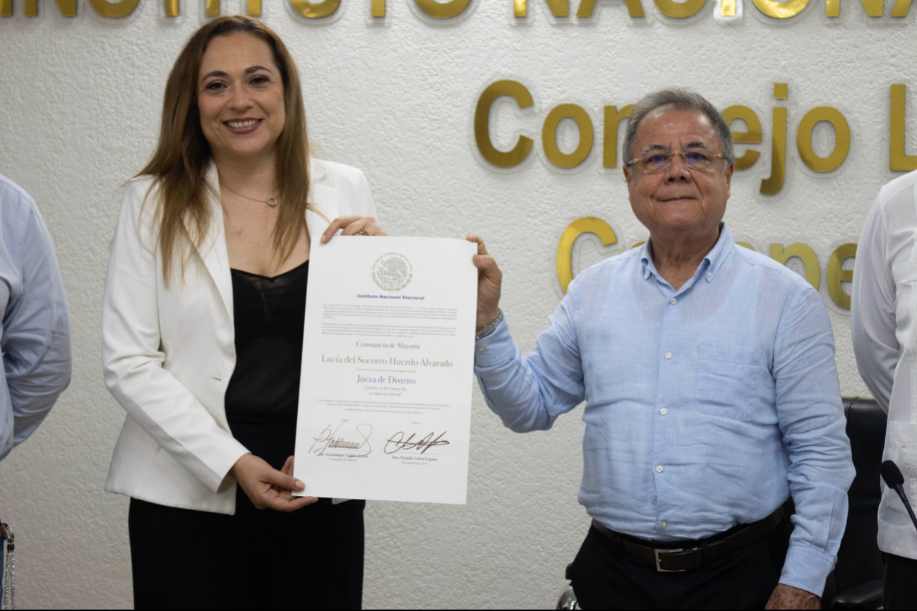 Ratifican a Lucía Huerdo como jueza laboral en el Circuito 31 de Campeche tras ganar elección federal