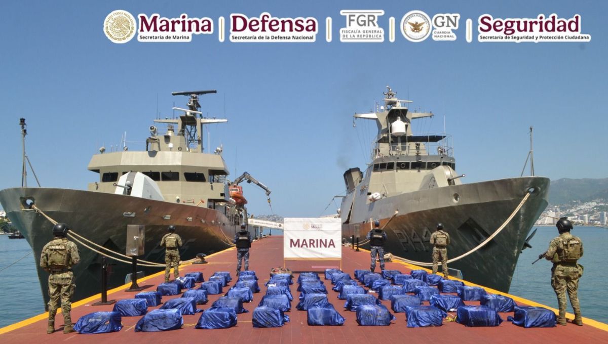La Marina subrayó que las labores de patrullaje marítimo y aéreo forman parte de la estrategia nacional de seguridad para combatir el tráfico de drogas