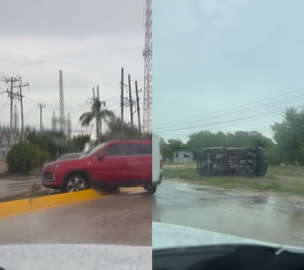 Viernes aparatoso en Cancún: Lluvias y exceso de velocidad provocaron al menos cuatro accidentes en  boulevard Colosio  