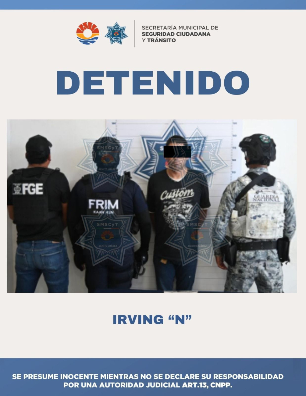 Se aseguraron bolsitas con marihuana y cristal, además de la detención del hombre identificado como Irving "N" Se aseguraron bolsitas con marihuana y cristal, además de la detención del hombre identificado como Irving "N"