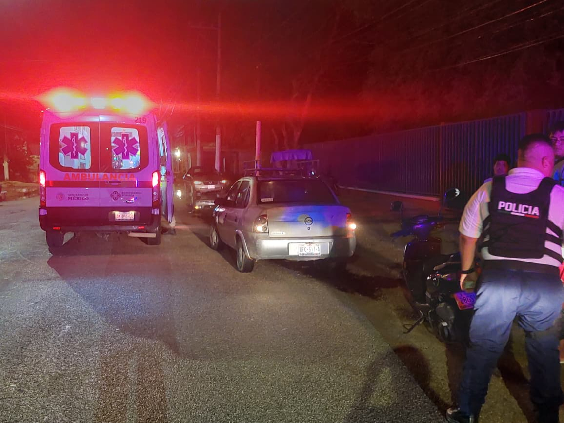Accidente en Calkiní: motociclista lesionada y un detenido tras choque por alcance