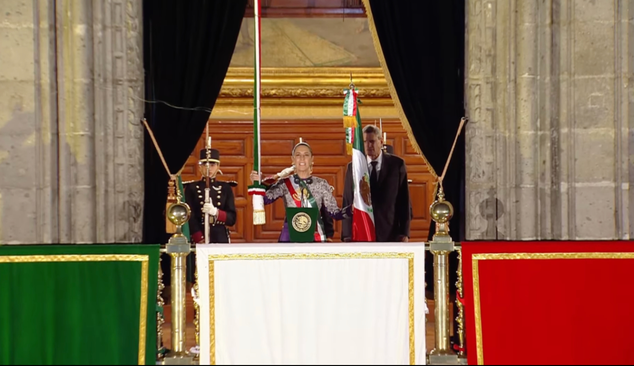 "Viva México", así fue el primer Grito de Independencia de Claudia Sheinbaum Pardo, la primera mujer presidenta 
