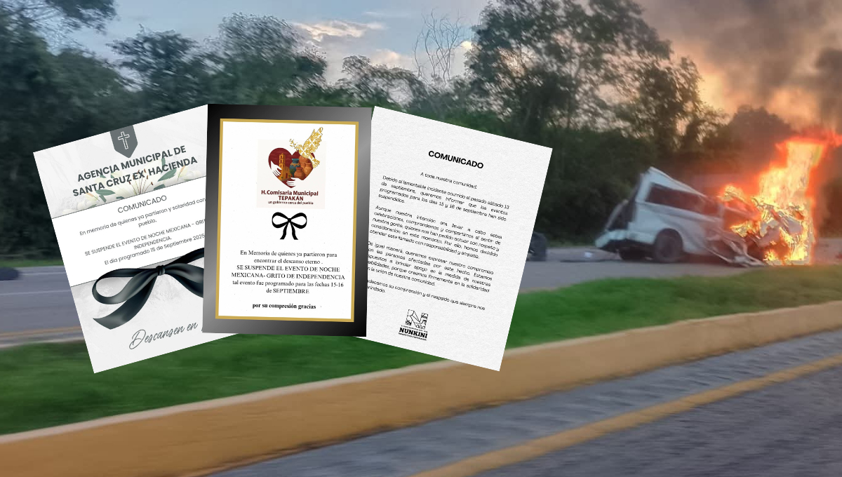 Comunidades de Calkiní suspenden el Grito de Independencia por tragedia en la Campeche-Mérida Comunidades de Calkiní suspenden el Grito de Independencia por tragedia en la Campeche-Mérida