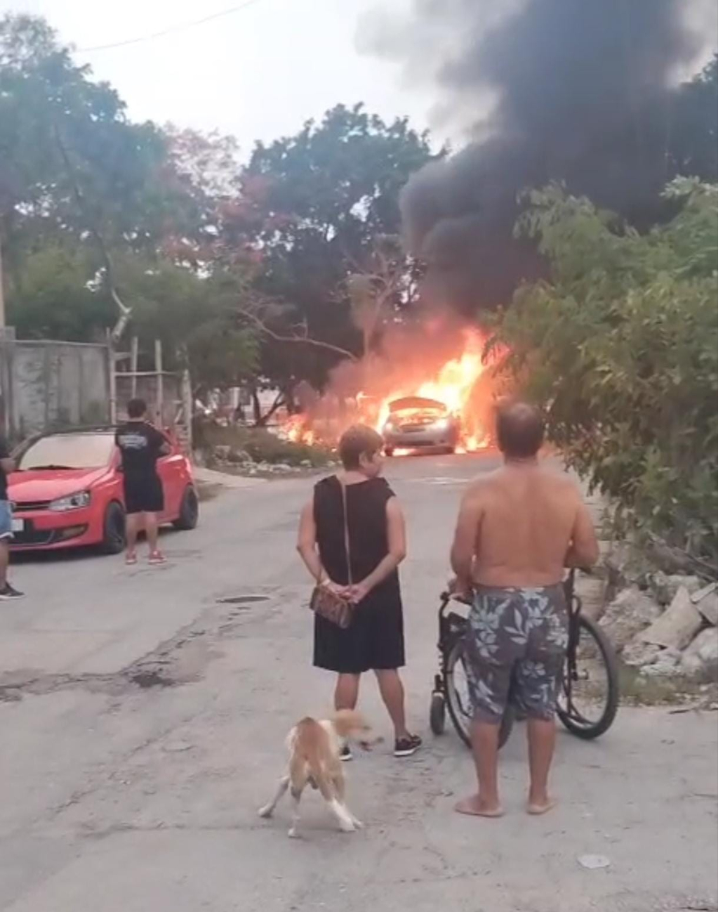 Los incendios consumieron por completo los vehículos.