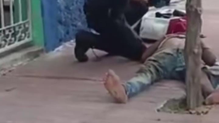 Paramédicos de la SSP llegaron al sitio y atendieron al herido, quien fue trasladado a un hospital para su valoración médica