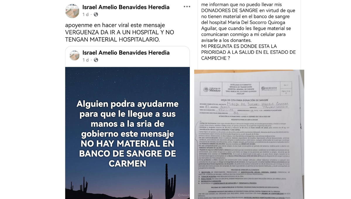 través de redes sociales, familiares de pacientes exhiben las carencias del Hospital Rural IMSS-Bienestar Quiroga Aguilar