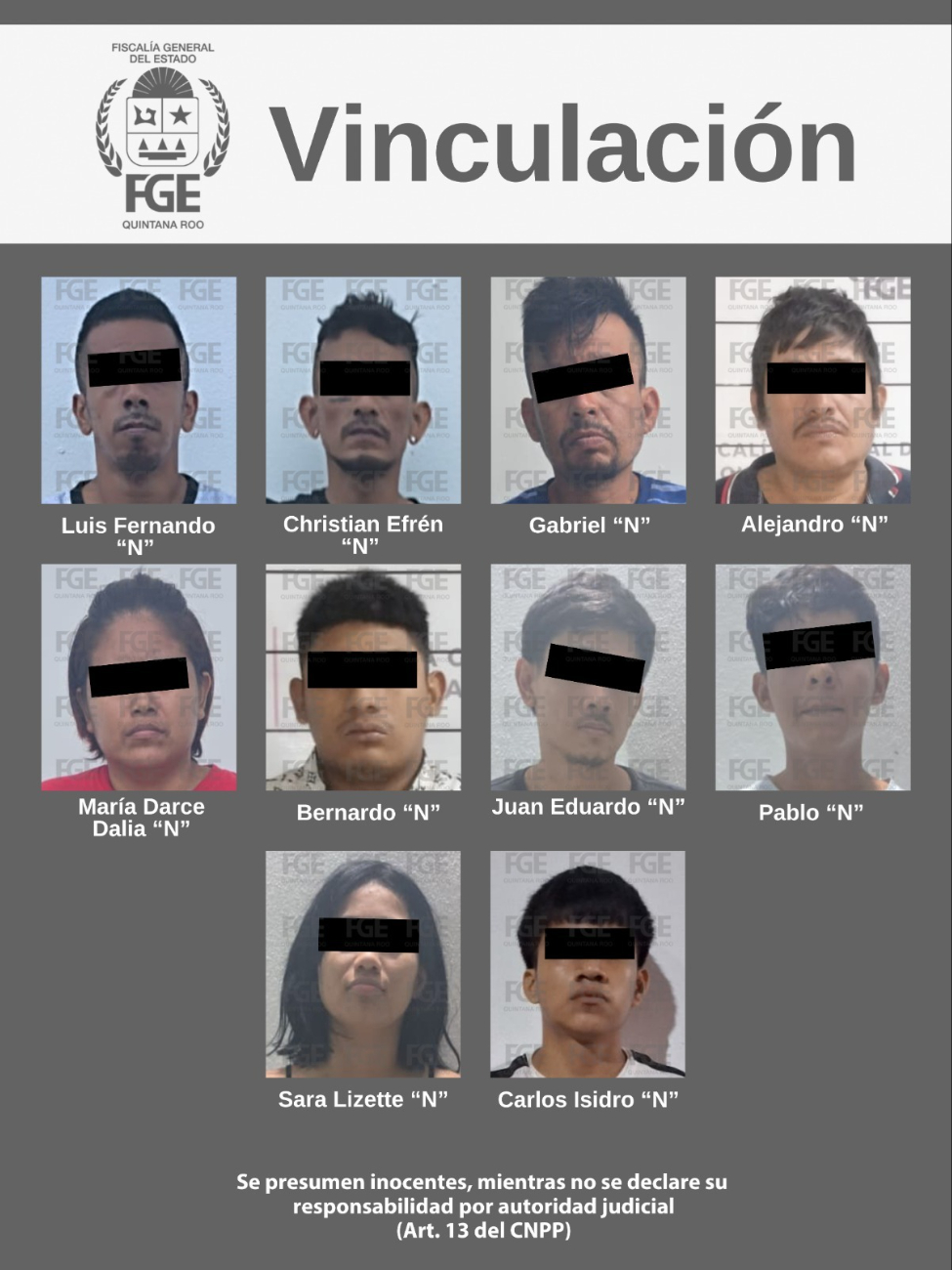 10 personas fueron detenidas en diferentes puntos del municipio. 10 personas fueron detenidas en diferentes puntos del municipio.