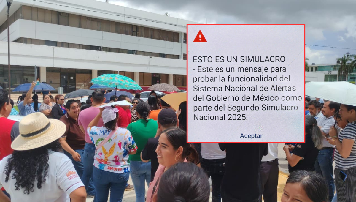 ¿Sonó tu celular? Así vivieron los campechanos el mensaje de Alerta Roja por el Simulacro Nacional 2025