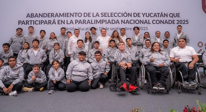El abanderamiento de atletas yucatecos