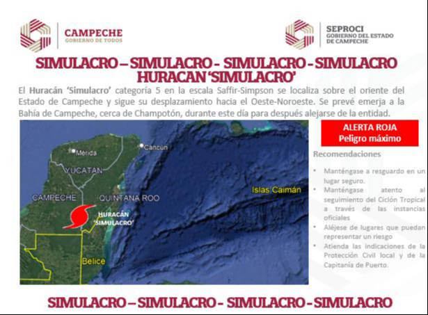 Protección Civil emitió la alerta roja como parte del protocolo preventivo.