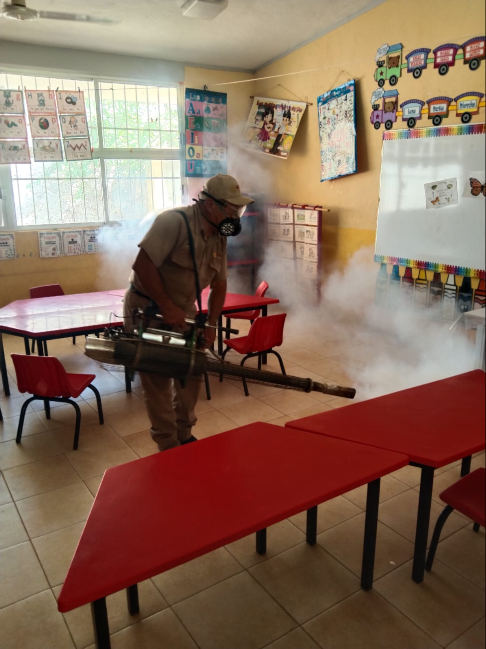 Se fumigaron escuelas y casas de los menores contagiados. Se fumigaron escuelas y casas de los menores contagiados.