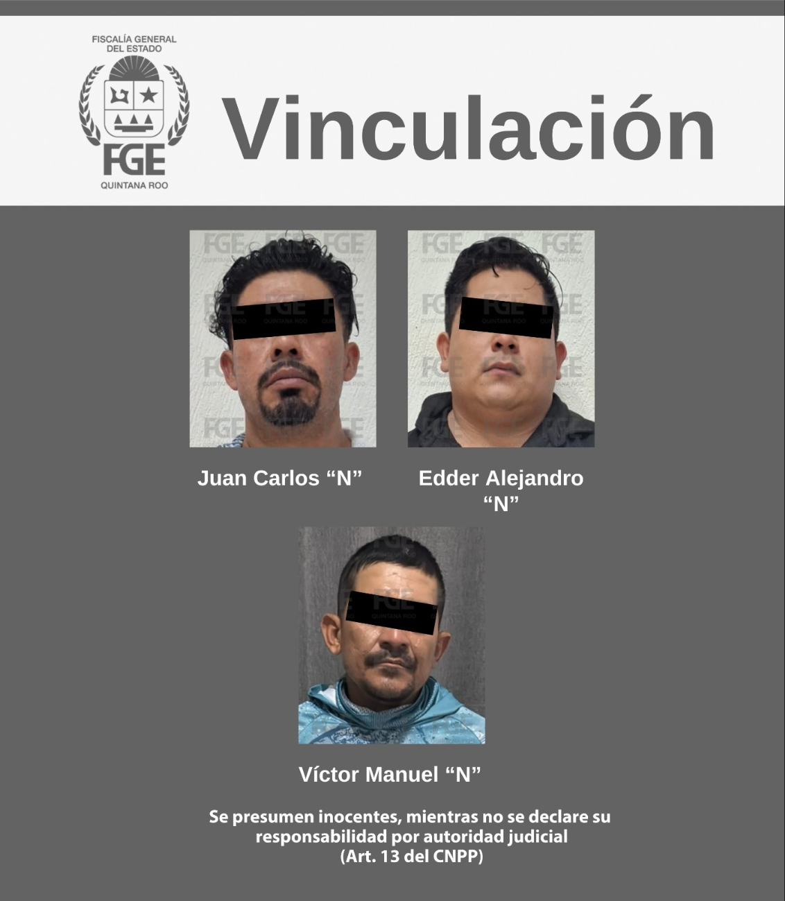 Los tres fueron vinculados a proceso por posesión de marihuana. Los tres fueron vinculados a proceso por posesión de marihuana.