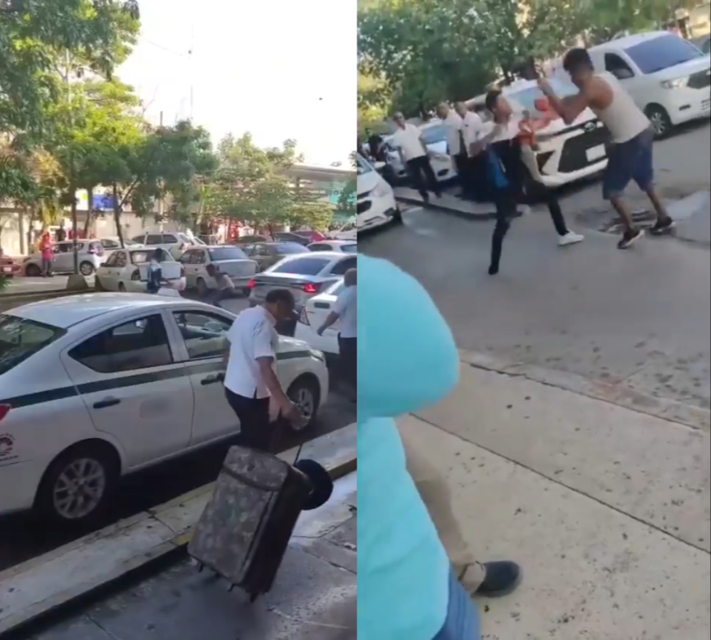   ¡Lucharán a dos de tres caídas, sin límite de tiempo! Captan a dos “viene, viene” peleando en el Ado de Cancún: VIDEO  