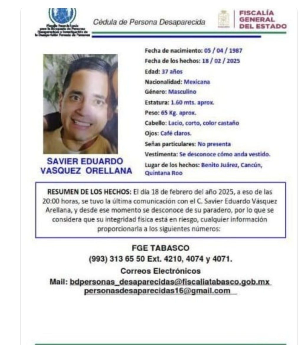 Investigadores ministeriales presumen que podría estar refugiado en Cancún o en la Riviera Maya, donde en meses recientes fue visto por última vez