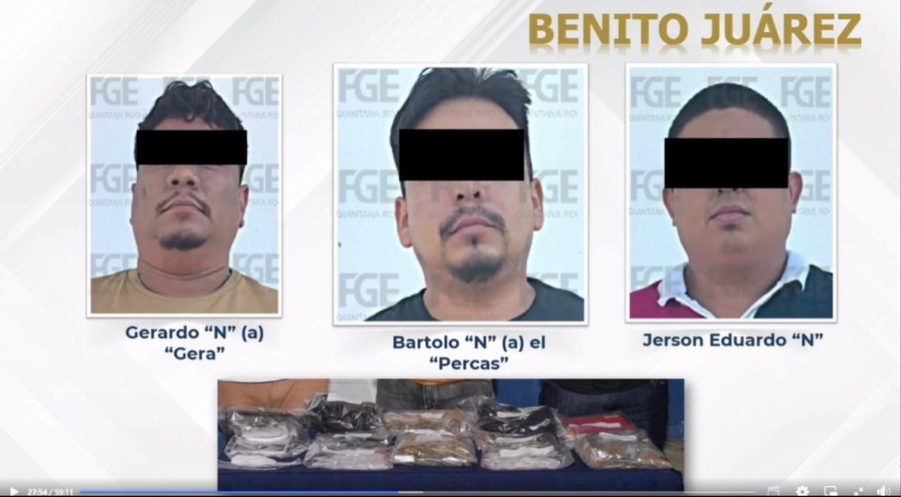 Los presuntos, también cobraba cuotas a negociaciones como taquerías nocturnas de la avenida Yaxchilán, donde les exigían a los comerciantes el pago de dos mil pesos semanales