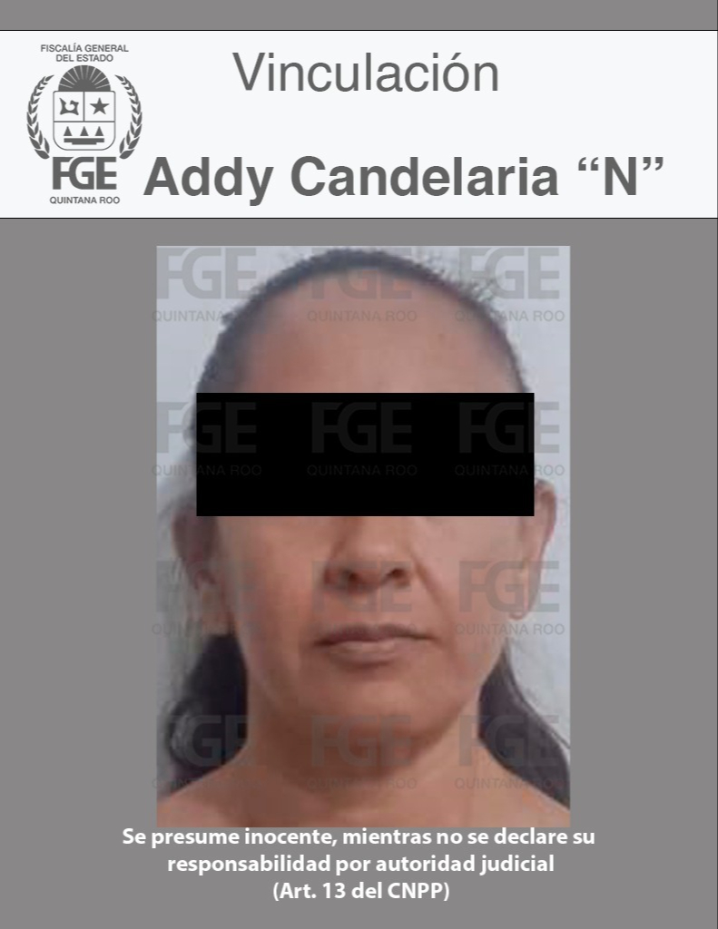Addy Candelaria “N” permanecerá en prisión preventiva mientras se desarrolla el proceso judicial