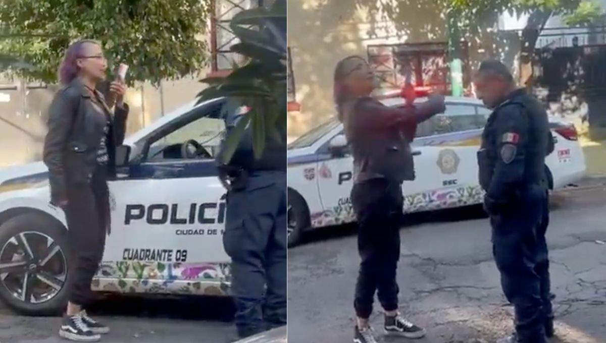 Otra de “Ladys” en la CDMX; mujer insulta y patea a policía; es detenida y el video se hace viral