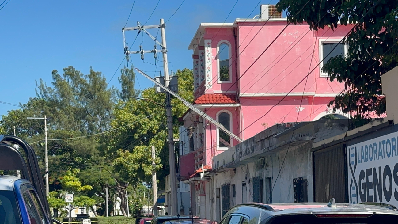 Una escalera telescópica provocó el accidente al caer sobre los cables.