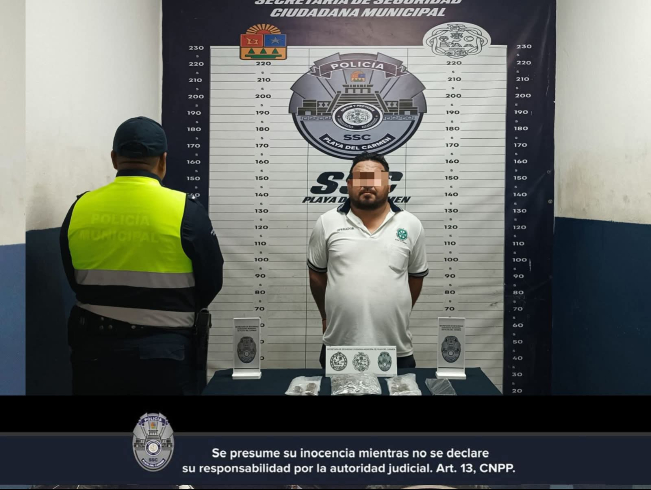 El detenido fue identificado como Pablo N., de 39 años, originario del estado de Quintana Roo