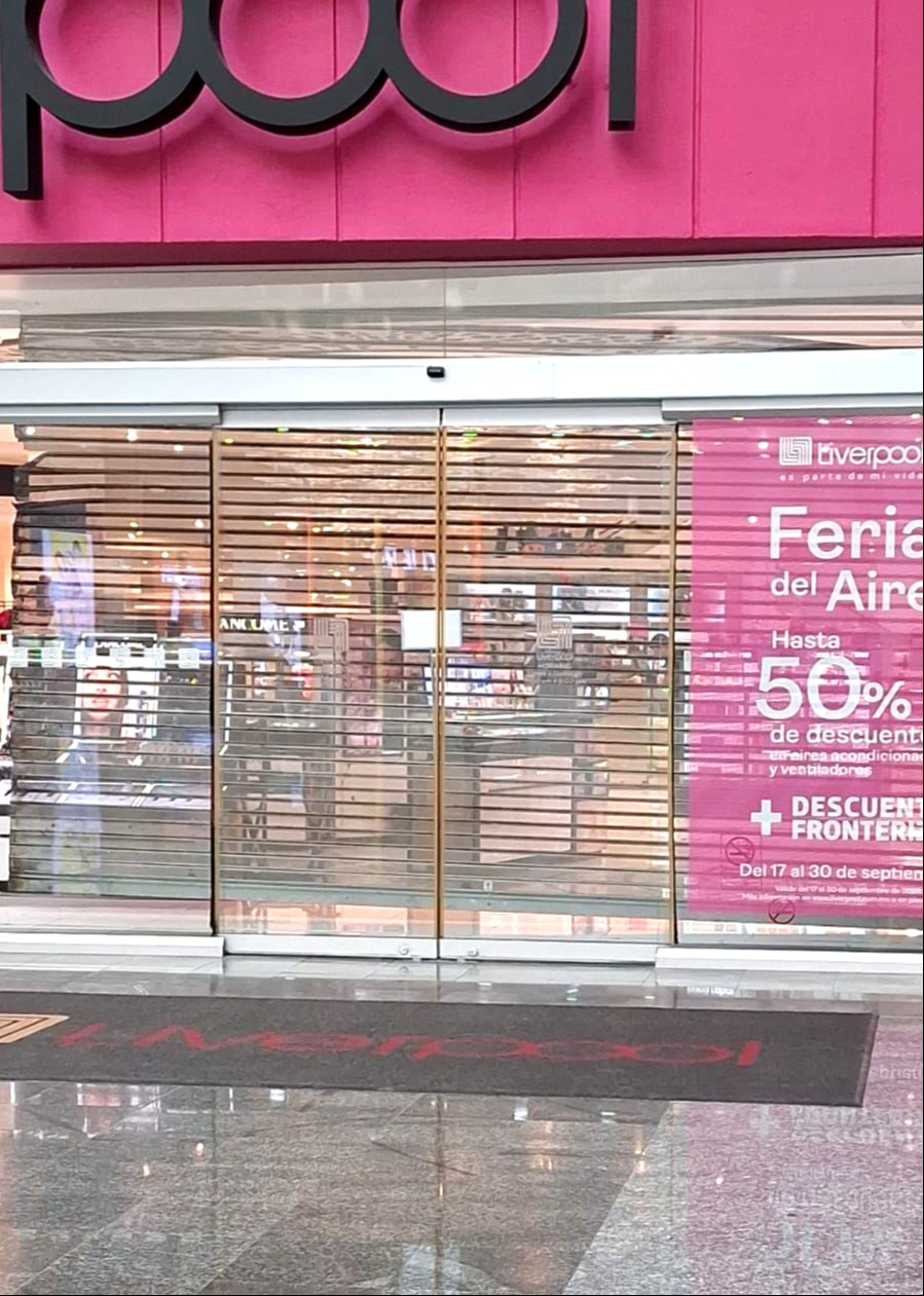 Ni los grandes almacenes comerciales se salvaron de las afectaciones