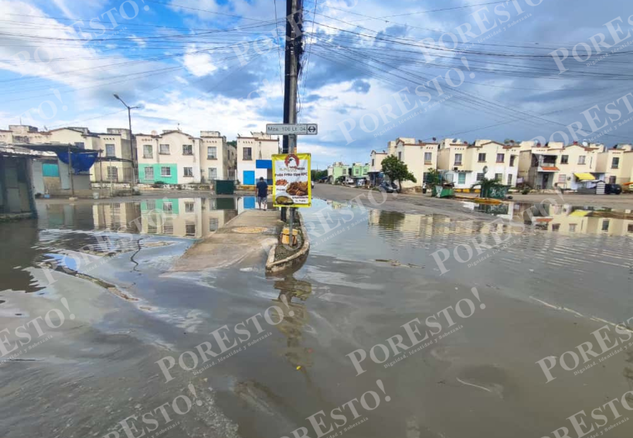 Pese a que se trató de una ligera lluvia, el nivel del agua fue considerable
